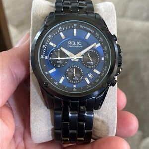 Relic by Fossil Chronograph Black and Blue Men’s Watch